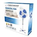 Miniatyrbillede 3 af 3: Fritstående ventilator Esperanza EHF001WB Blå Hvid 50 W