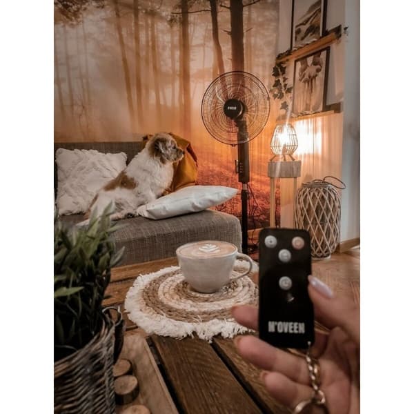 Stående Fläkt N'oveen F455 Svart 55 W