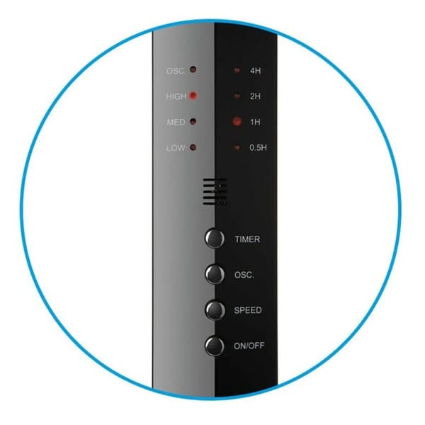 Stående Fläkt N'oveen F455 Svart 55 W