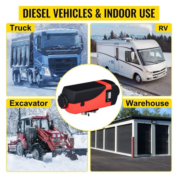 2KW 12V fordonsparkeringsvärmaresats, högeffektiv dieselluftvärmare, låg energiförbrukning, intelligent LCD-kontroll