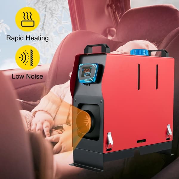 8KW allt-i-ett bilparkeringsvärmare med ljuddämpare, energibesparande dieselluftvärmare, lågt brus, med LCD-skärm/fjärrkontroll