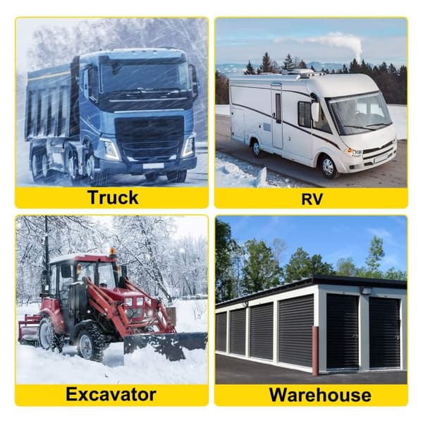 8KW allt-i-ett bilparkeringsvärmare med ljuddämpare, energibesparande dieselluftvärmare, lågt brus, med LCD-skärm/fjärrkontroll