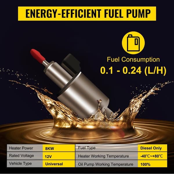 12V 8KW integrerad dieselluftvärmare med fjärrkontroll, energibesparande, låg brus