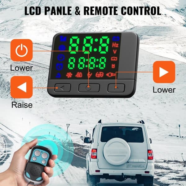 12V 2KW dieselluftvärmare med LCD och fjärrkontroll, energibesparande,lågt ljud