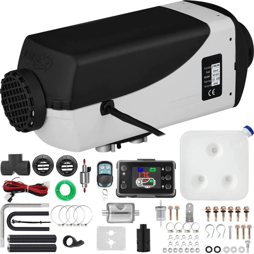 12V 5KW effektiv låg energiförbrukning diesel luftvärmare med LCD/fjärrkontroll