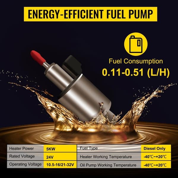 24V 5KW högeffektiv låg energiförbrukning dieselluftvärmare med fjärrkontroll