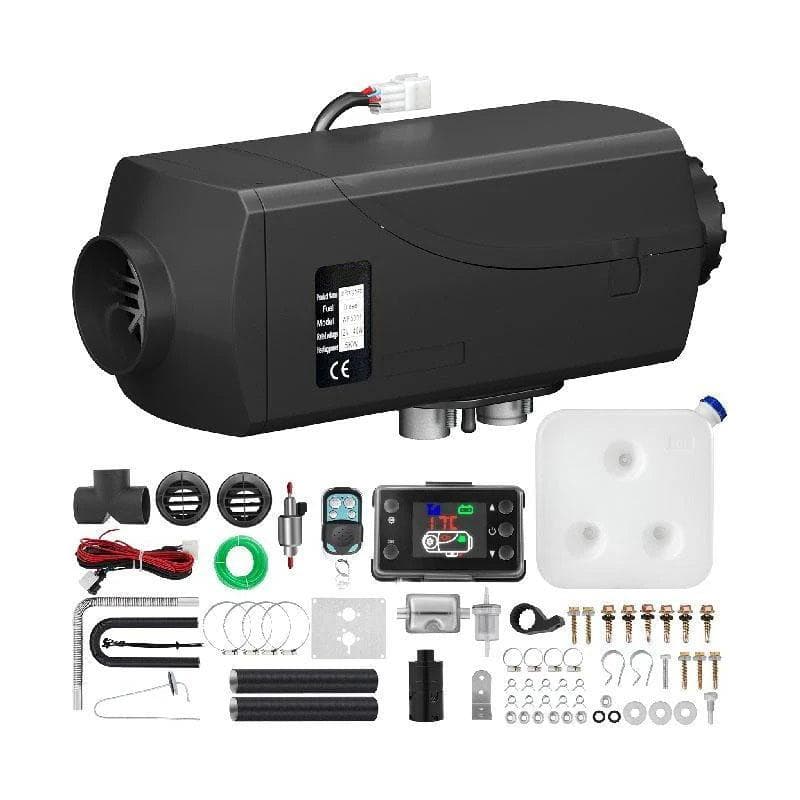 5KW 12V högeffektiv luftdieselvärmare, låg energiförbrukning fordonsparkeringsvärmare med LCD och fjärrkontroll, lågt brus, lättinstallerad