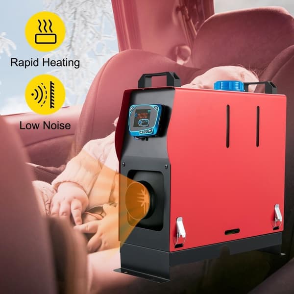 8KW allt-i-ett bilparkeringsvärmare med ljuddämpare, energibesparande dieselluftvärmare, lågt brus, med LCD-skärm/fjärrkontroll