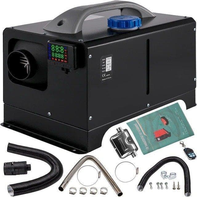 12V 8KW integrerad dieselluftvärmare med LCD/fjärrkontroll, lågt brus, brettanvänd