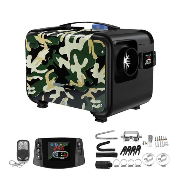 integrerad 12V 5-8kw dieselluftvärmare med LCD-omkopplare/fjärrkontroll, fordonsparkeringsvärmare, lätt att installera/underhålla