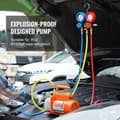 Miniatyrbild 2 av 6: 3.5CFM A2L AC vakuumpump och grenrörsmätare kit, hög prestanda, effektiv drift, bekväm och bärbar