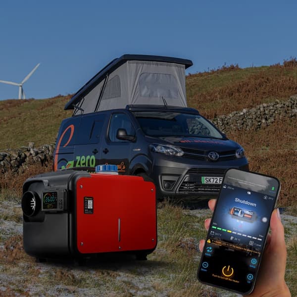 Sunster 8KW Dieselvärmare 230V, 12V/24V, med Bluetooth-anslutning, LCD och fjärrkontroll,  Effektiv Värme, Låg Ljudnivå, WEBASTO