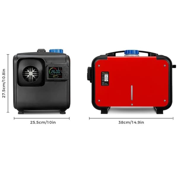 Sunster 8KW Dieselvärmare 230V, 12V/24V, med Bluetooth-anslutning, LCD och fjärrkontroll,  Effektiv Värme, Låg Ljudnivå, WEBASTO