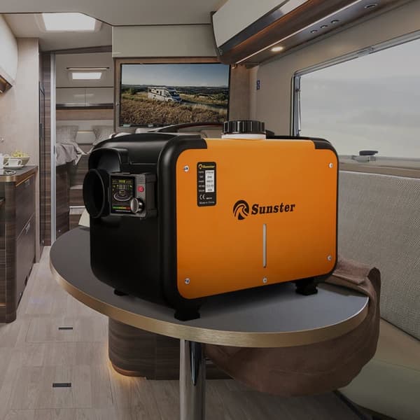 Sunster 8KW diesellämmitin 230V, 12V / 24V, Bluetooth-yhteydellä, LCD ja kaukosäädin, tehokas lämmitys, hiljainen, WEBASTO