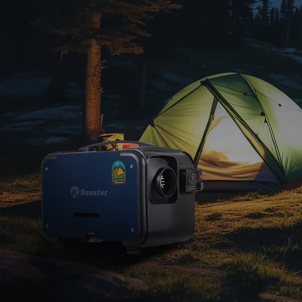 Sunster 8KW diesellämmitin 230V, 12V / 24V, Bluetooth-yhteydellä, LCD ja kaukosäädin, tehokas lämmitys, hiljainen, WEBASTO