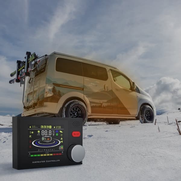 Sunster 8KW diesellämmitin 230V, 12V / 24V, Bluetooth-yhteydellä, LCD ja kaukosäädin, tehokas lämmitys, hiljainen, WEBASTO