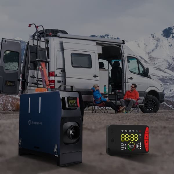 Sunster 8KW diesellämmitin 230V, 12V / 24V, Bluetooth-yhteydellä, LCD ja kaukosäädin, tehokas lämmitys, hiljainen, WEBASTO