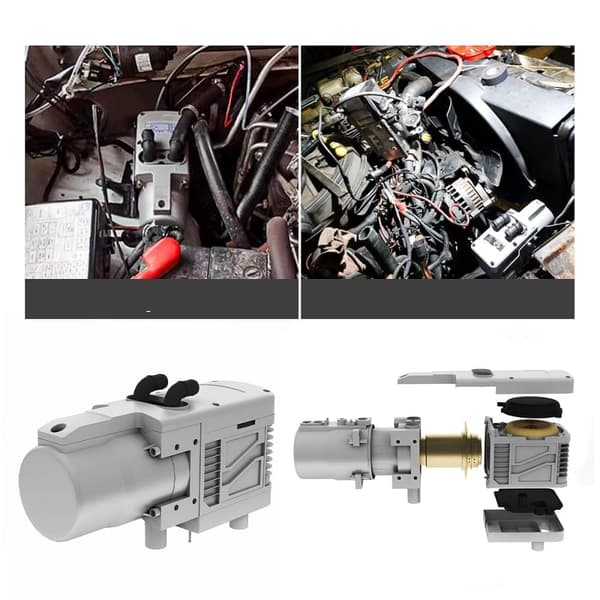 Sunster 12V 5KW bensiini / dieselilmalämmitin vedenlämmitin kaukosäätimellä LCD-virtapainike diesel bensiini GM-kuorma-auto