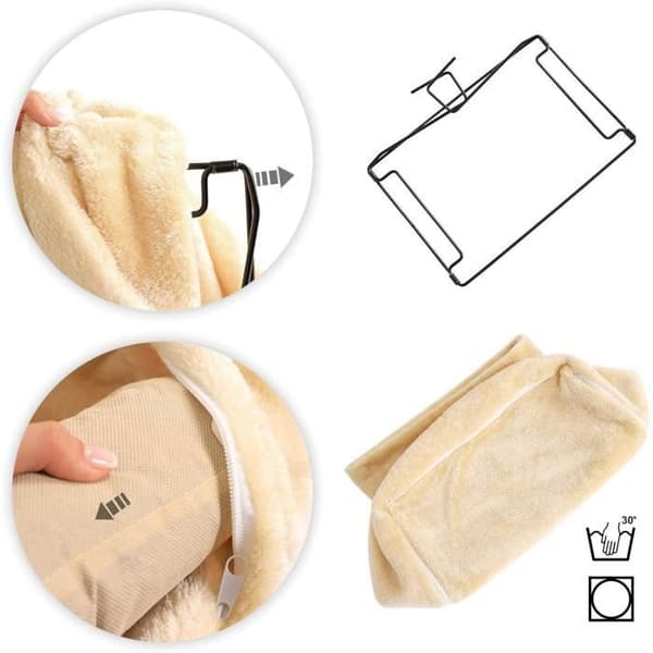 Lionto Värmebädd för Katter med Mjuk Fleeceöverdrag, Beige
