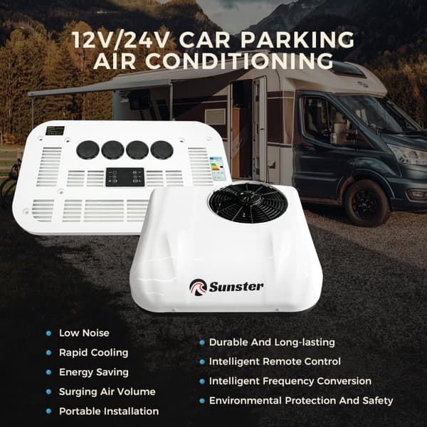 Sunster 24V Luftkonditionering för Lastbil & Husbil – Tyst & Energieffektiv Klimatanläggning / Aircondition Husbil