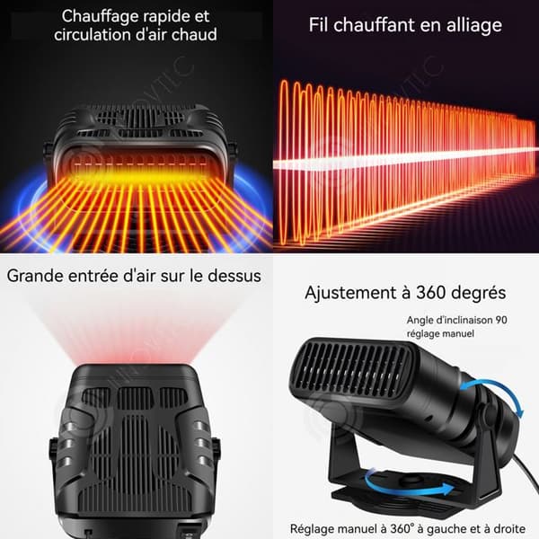 INN Portable Car Defroster 12v Fast Defroster Bilvärmare Snabb Defroster Snabb Defroster för vintervindrutan