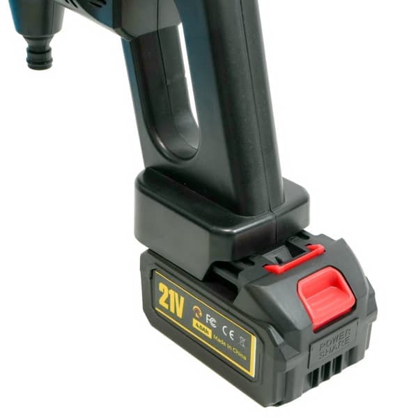 Sunster Trådløs Højtryksrenser 21V 2000W 160Bar 6-i-1 Dyse Børsteløs Motor 1x 4.0Ah Batterier Bærbar 5m Slange
