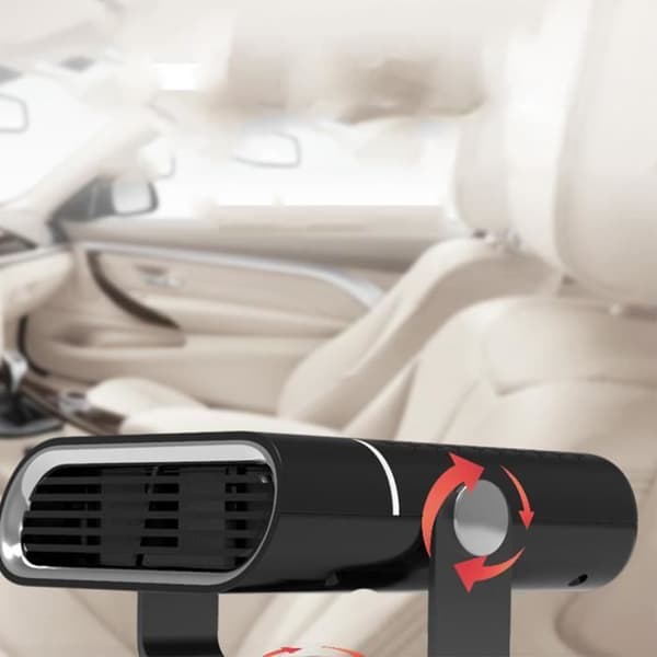 Bilvärmarfläkt 12V 120W elbilsavfrostare och avfuktare 1,5 m kabel och ihålig design anti-dimma