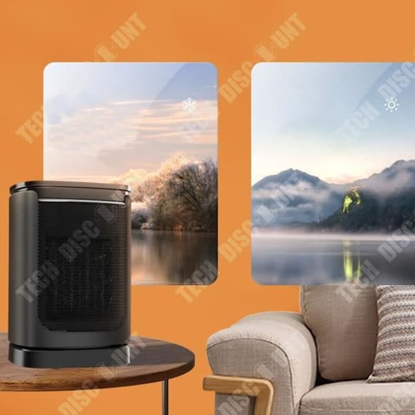 TD® Minivärmare liten bärbar fjärrkontroll värmare kontorshem snabbvärme värmevärmare vintervärmare