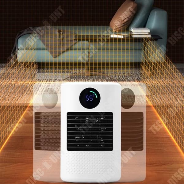 TD® Mini Home Heater, Varmluftsfläkt, PTC Desktop Heater, 230v, Fjärrkontroll, Vintervärmare