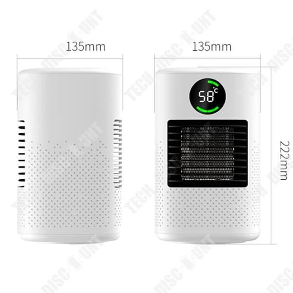TD® Mini Home Heater, Varmluftsfläkt, PTC Desktop Heater, 230v, Fjärrkontroll, Vintervärmare