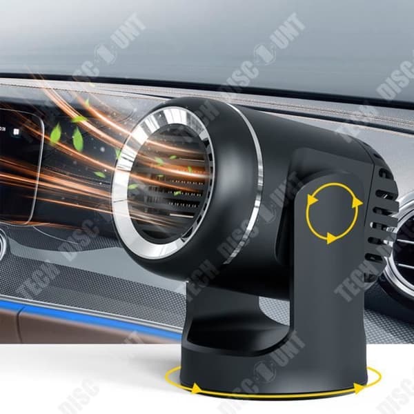 TD® Bilvärmare dubbelbruksvärmare 12v högeffekt bil elvärmare defroster 360° rotation