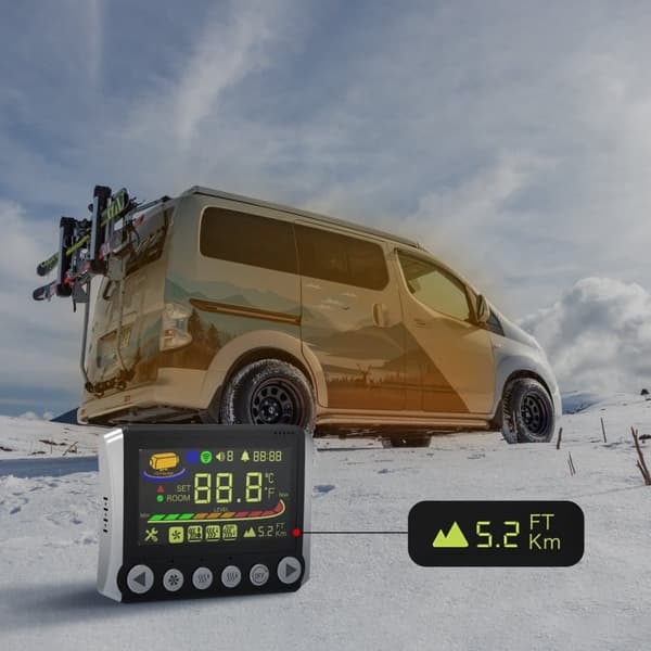 Sunster 8KW Dieselvärmare 230V, 12V/24V, med Bluetooth-anslutning, LCD och fjärrkontroll, Effektiv Värme, Låg Ljudnivå, WEBASTO