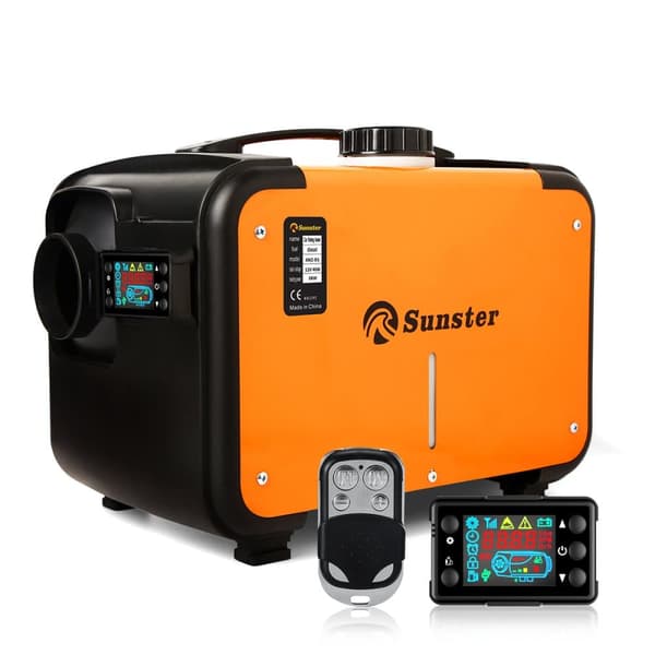 SUNSTER Diesel-ilmanlämmitin 12V 8kW, kannettava ohjaamon lämmitin LCD-näytöllä ja kaukosäätimellä autoon, kuorma-autoon, matkailuautoon
