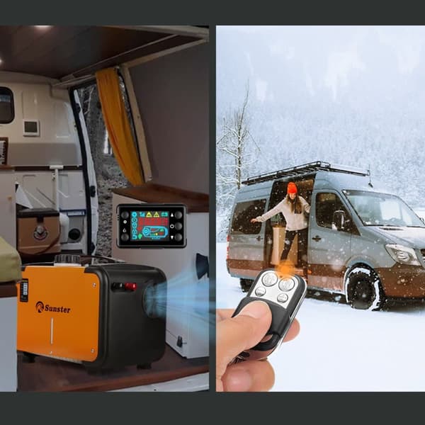 SUNSTER Diesel-ilmanlämmitin 12V 8kW, kannettava ohjaamon lämmitin LCD-näytöllä ja kaukosäätimellä autoon, kuorma-autoon, matkailuautoon