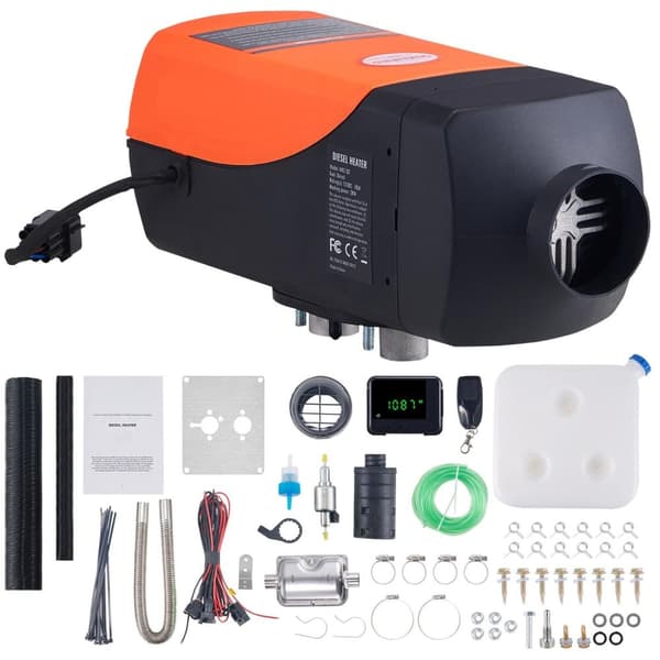 2kW 12V tyst effektiv dieselluftvärmare med LCD panel och fjärrkontroll, låg energiförbrukning, överhettningsskydd