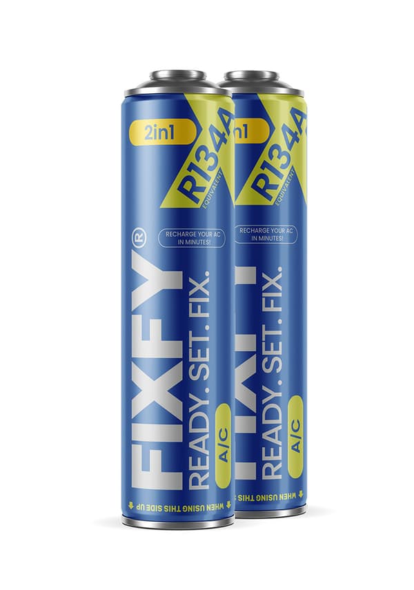 FIXFY 2in1 500ml AC-påfyllningsgas - 2x STOR BURK +70% R134a