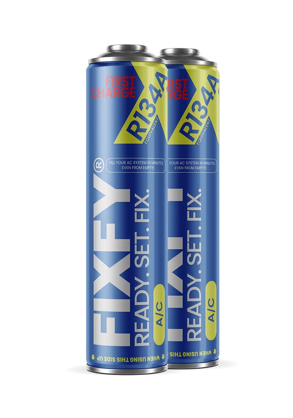 FIXFY FIRST CHARGE 500ml aircondition refill benzin - 2x STOR DÅSE +70% R134a