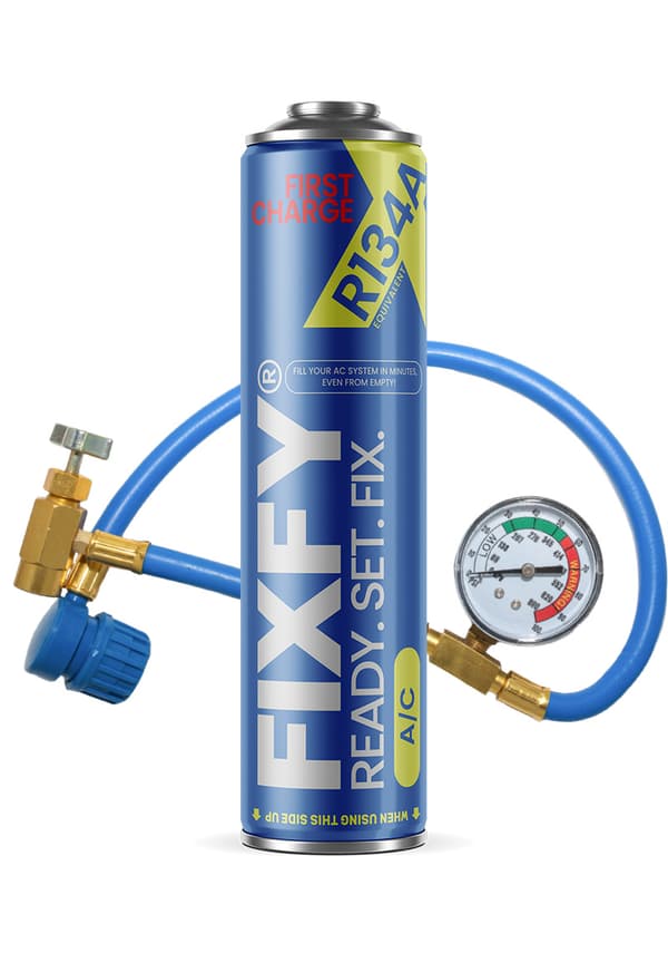 FIXFY FIRST CHARGE 500ml aircondition refill kit - STOR DÅSE + R134a slange