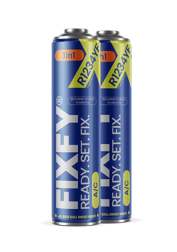 FIXFY 3in1 500ml ilmastointilaitteen täyttökaasu - 2 x ISO PURKKI + 70% R1234yf