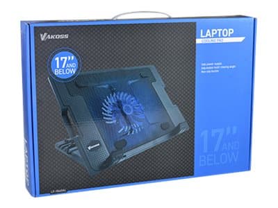 VAKOSS - Vifte for notebook - 17" - 130 mm - svart