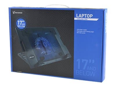 VAKOSS - Vifte for notebook - 17" - 130 mm - svart Sort