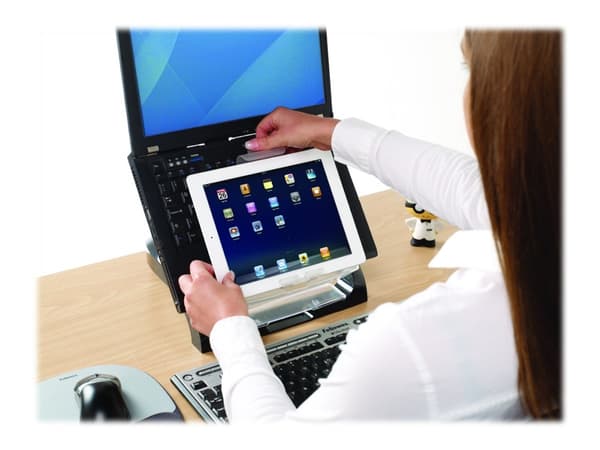 Fellowes 8024801, Musta, Läpinäkyvä, Muovi, 43,2 cm (17"), 6 kg, 144 - 270 mm, 0 - 45°