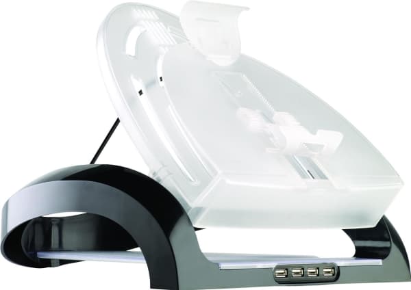 Fellowes 8024801, Musta, Läpinäkyvä, Muovi, 43,2 cm (17"), 6 kg, 144 - 270 mm, 0 - 45°