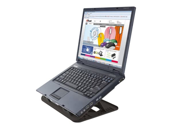 Trust Cyclone Notebook Cooling Stand - Ställ för bärbar dator - med kylfläkt Svart
