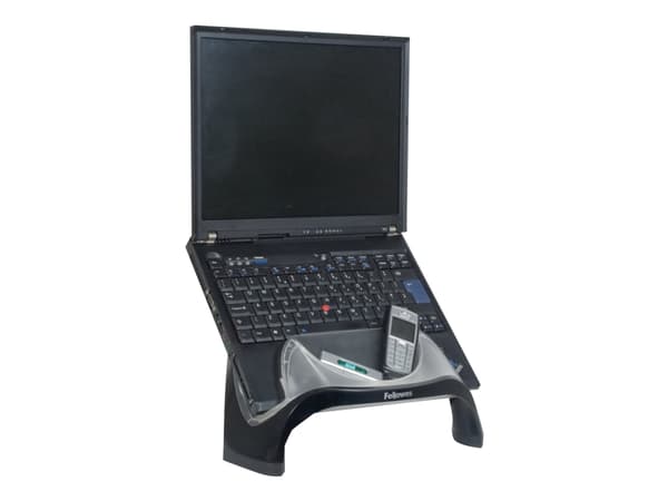 Fellowes Smart Suites Laptop Riser - Ställ för bärbar dator - med 4-ports USB-hubb - grå, svart
