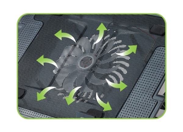 Techly ICOOL-CP12TY, 43,9 cm (17.3"), 1 stk, 14 cm, 1400 rpm, 6,5 - 45°, Sort
