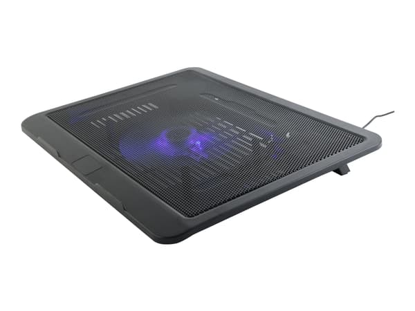 Gembird NBS-1F15-04, Kannettavan tietokoneen teline, Musta, ABS-synteettinen, 38,1 cm (15"), 12 cm, 0,4 A