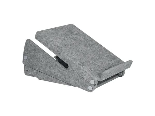 BakkerElkhuizen Ergo-Top 320 Circular, Ställ till bärbara datorer, Grå, Plast, Stål, 35,6 cm (14"), 40,6 cm (16"), 8 kg Grå