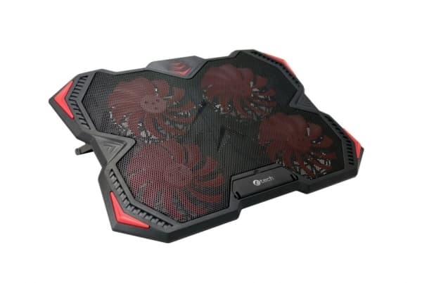 C-TECH Zefyros, 43,9 cm (17.3"), 4 styck, 14 cm, 900 RPM, Svart, Röd