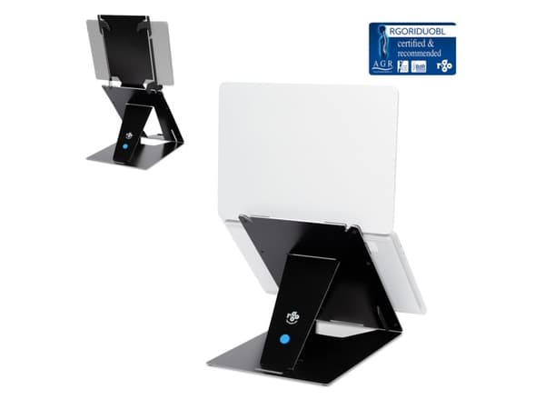 R-Go Tablet and laptop stand Riser Duo - Notebookstativ - 22" - svart
